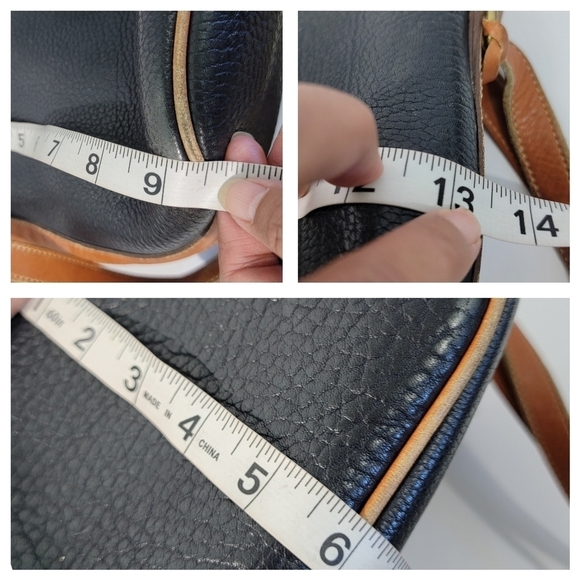 VTG DOONEY BOURKE Black/Brown Pebble Collection Drawstring Bucket Bag Leather - Picture 8 of 14